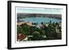 Orlando, Florida - Lake Eola Aerial, Memorial High School-Lantern Press-Framed Art Print