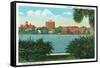 Orlando, Florida - Lake Eola View of the City Skyline-Lantern Press-Framed Stretched Canvas