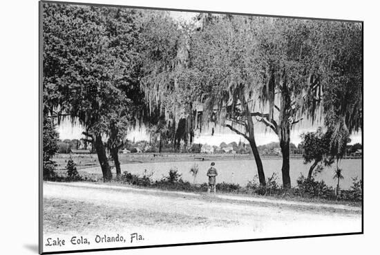 Orlando, Florida - Lake Eola View-Lantern Press-Mounted Art Print