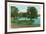 Orlando, Florida - Lake Lucerne Circle Scene-Lantern Press-Framed Art Print