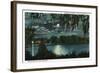 Orlando, Florida - Moonlit Lake Cherokee Scene-Lantern Press-Framed Art Print