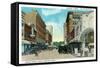 Orlando, Florida - Orange Avenue North from Pine Street-Lantern Press-Framed Stretched Canvas