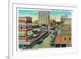 Orlando, Florida - Orange Avenue North Scene-Lantern Press-Framed Art Print