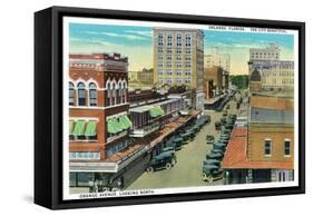 Orlando, Florida - Orange Avenue North Scene-Lantern Press-Framed Stretched Canvas