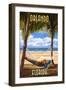 Orlando, Florida - Palms and Hammock-Lantern Press-Framed Art Print