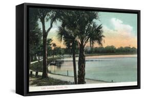 Orlando, Florida - Scenic View of Lake Lucerne-Lantern Press-Framed Stretched Canvas