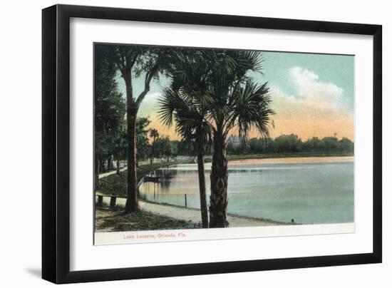 Orlando, Florida - Scenic View of Lake Lucerne-Lantern Press-Framed Art Print