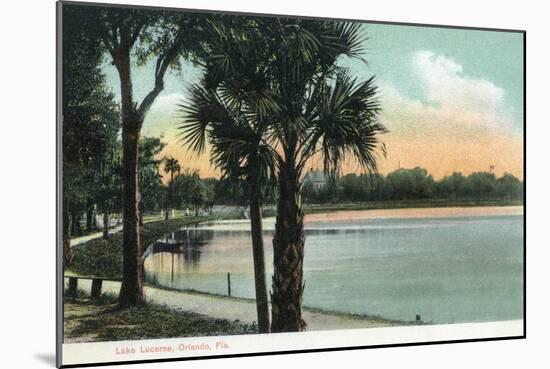 Orlando, Florida - Scenic View of Lake Lucerne-Lantern Press-Mounted Art Print
