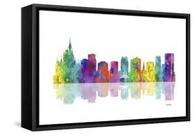 Orlando Florida Skyline 1-Marlene Watson-Framed Stretched Canvas