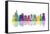 Orlando Florida Skyline 1-Marlene Watson-Framed Stretched Canvas