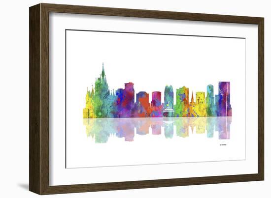 Orlando Florida Skyline 1-Marlene Watson-Framed Giclee Print