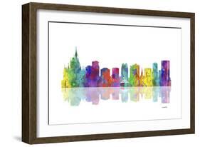 Orlando Florida Skyline 1-Marlene Watson-Framed Giclee Print