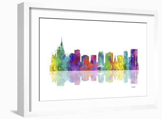 Orlando Florida Skyline 1-Marlene Watson-Framed Giclee Print