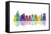 Orlando Florida Skyline 1-Marlene Watson-Framed Stretched Canvas