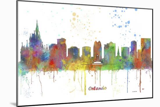 Orlando Florida Skyline MCLR 1-Marlene Watson-Mounted Giclee Print