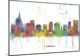 Orlando Florida Skyline MCLR 1-Marlene Watson-Mounted Giclee Print