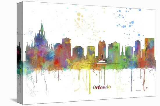 Orlando Florida Skyline MCLR 1-Marlene Watson-Stretched Canvas