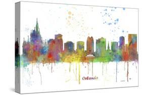 Orlando Florida Skyline MCLR 1-Marlene Watson-Stretched Canvas