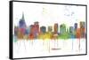 Orlando Florida Skyline MCLR 1-Marlene Watson-Framed Stretched Canvas