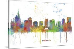 Orlando Florida Skyline MCLR 1-Marlene Watson-Stretched Canvas