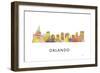 Orlando Florida Skyline-Marlene Watson-Framed Giclee Print