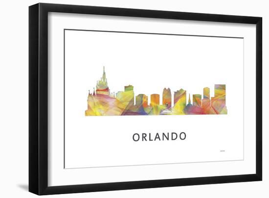 Orlando Florida Skyline-Marlene Watson-Framed Giclee Print