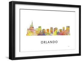 Orlando Florida Skyline-Marlene Watson-Framed Giclee Print