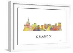 Orlando Florida Skyline-Marlene Watson-Framed Giclee Print