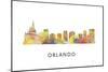 Orlando Florida Skyline-Marlene Watson-Mounted Giclee Print