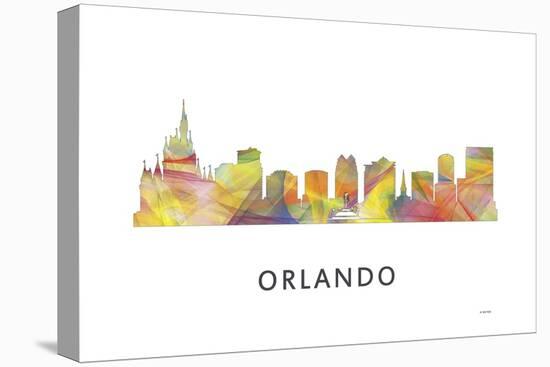 Orlando Florida Skyline-Marlene Watson-Stretched Canvas