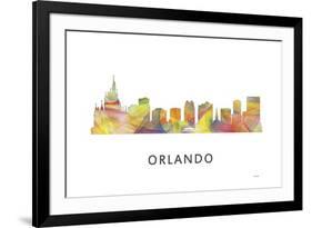 Orlando Florida Skyline-Marlene Watson-Framed Giclee Print