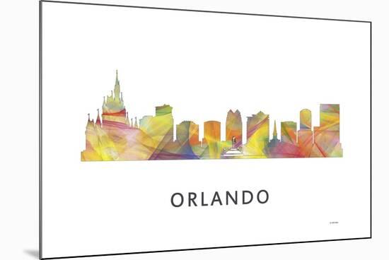 Orlando Florida Skyline-Marlene Watson-Mounted Giclee Print