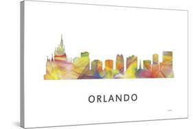 Orlando Florida Skyline-Marlene Watson-Stretched Canvas