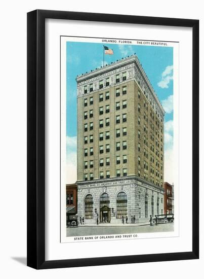 Orlando, Florida - State Bank of Orlando and Trust Co Bldg Exterior-Lantern Press-Framed Art Print