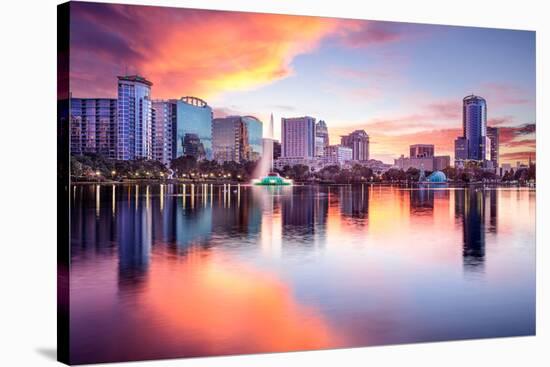 Orlando, Florida, USA Downtown City Skyline from Eola Park.-SeanPavonePhoto-Stretched Canvas