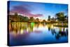 Orlando, Florida, USA Downtown City Skyline on Eola Lake.-SeanPavonePhoto-Stretched Canvas