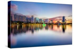 Orlando, Florida, USA Downtown City Skyline on Eola Lake.-SeanPavonePhoto-Stretched Canvas