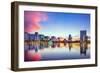 Orlando, Florida, USA Downtown City Skyline on Eola Lake.-SeanPavonePhoto-Framed Photographic Print