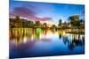 Orlando, Florida, USA Downtown City Skyline on Eola Lake.-SeanPavonePhoto-Mounted Photographic Print