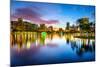 Orlando, Florida, USA Downtown City Skyline on Eola Lake.-SeanPavonePhoto-Mounted Photographic Print