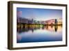 Orlando, Florida, USA Downtown City Skyline on Eola Lake.-SeanPavonePhoto-Framed Photographic Print