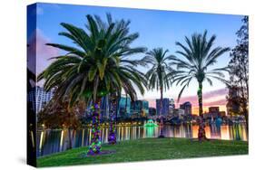 Orlando, Florida, USA Downtown Skyline at Eola Lake.-SeanPavonePhoto-Stretched Canvas