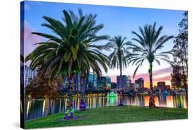 Orlando, Florida, USA Downtown Skyline at Eola Lake.-SeanPavonePhoto-Stretched Canvas