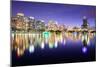 Orlando, Florida, USA Downtown Skyline at Eola Lake.-SeanPavonePhoto-Mounted Photographic Print