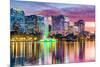 Orlando, Florida, USA Skyline at Dusk on Eola Lake.-SeanPavonePhoto-Mounted Photographic Print