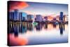 Orlando, Florida, USA Skyline at Eola Lake.-SeanPavonePhoto-Stretched Canvas