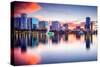 Orlando, Florida, USA Skyline at Eola Lake.-SeanPavonePhoto-Stretched Canvas