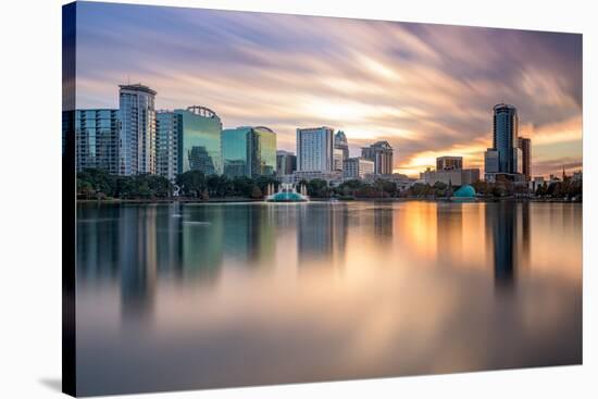 Orlando, Florida, USA Skyline at Eola Lake.-SeanPavonePhoto-Stretched Canvas