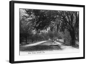 Orlando, Florida - View Down West Street-Lantern Press-Framed Art Print