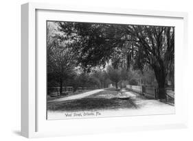 Orlando, Florida - View Down West Street-Lantern Press-Framed Art Print